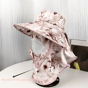 TEMU 피셔먼 햇, 여성 여름 라이딩 햇, 벨크로, 넓은 챙 및 통기성 디자인