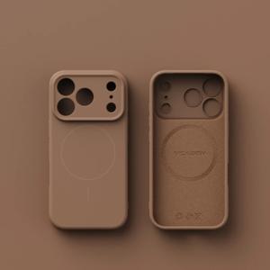 TEMU 휴대폰 케이스 - 아이폰 17 에어 프로 맥스 플러스용 정품 리퀴드 마그네틱 무선 충전 케이스, 무광 엔드, 호환 디자인, 스타일, 모던 액세서리, 유연한 소재, 테크 애호가 및 아이폰 사용자에게 이상적