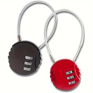 TEMU 2개 조합 자물쇠, 미니 조합 자물쇠, 키리스 재설정 가능 자물쇠, 3자리 조합 보안 자물쇠, 캐비닛 및 캐리어용 자물쇠