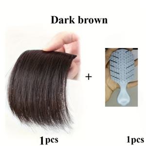 TEMU 미니 빗 포함 새로운 푹신한 토퍼 가발 조각, 자연스러운 디자인과 보이지 않는 심レス 헤어 패딩으로 간편한 착용감, 머리 꼭대기가 가득 차지 않은 여성에게 이상적