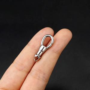 TEMU 304 스테인리스 스틸 회전식 퀵 행잉 버클 1개, 휴대용 EDC 미니 공구, 연결 버클 키 체인 주얼리 버클 카드 버클