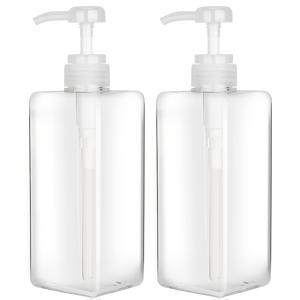 TEMU 정사각형 로션 디스펜서로 650ml 펌프 병을 리필할 수 있습니다. 빈 로션 펌프 병은 에센셜 오일, 로션, 샴푸 및 다양한 욕실 제품을 개별적으로 채우기에 적합합니다.