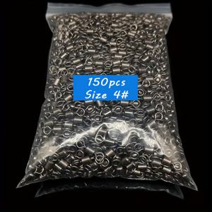 TEMU 낚시통 스위블 링 150개입 – 담수 및 바닷물 낚시 장비 모두에 부드럽게 회전하는 커넥터