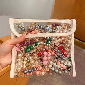 TEMU 랜덤 스타일 12pcs 우아한 허리핀과 브로치 세트, 여성용 - 옷과 스커트 고정, 허리 조절, 허리밴드, 비침 방지, 스카프 버튼, 데일리웨어 및 선물용 액세서리로 완벽