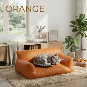 TEMU 1개 현대적인 애완 동물 소파, 고탄성의 정형외과 강아지 카우치, 내구성이 뛰어나고 스크래치 방지 기능이 있는 고양이 침대, 사계절용 애완 동물 라운지