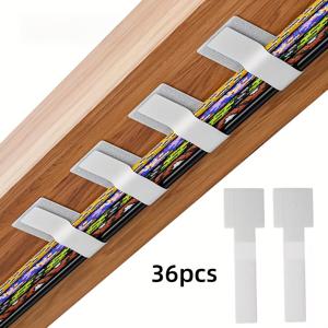 TEMU 36팩, 다기능 매직 테이프 타이, 재사용 가능한 케이블 정리기, 강력한 자가 접착 타이, 컴퓨터/데이터 케이블/로프 정리 용이, 사무실 데스크탑 케이블 관리 필수품, 다양한 로프에 적합, 지저분한 전선 효과적 정리, 내구성 있는 클립, 오래 지속되는 바인딩 스트랩, 사무실 전문가를 위한 필수품, 작업 공간 정리 솔루션