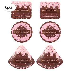 TEMU 3/6개 비스킷 퍼프, 컨실러, 블러셔, 아이섀도우 혼합용 뷰티 메이크업 스펀지, 물에 담그면 확장, 라텍스 프리 건식/습식 겸용 파운데이션 스펀지, 모든 피부 타입에 적합