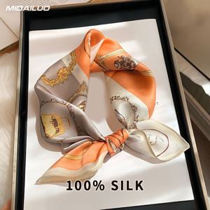 TEMU 미다일루오 아웃도어 여성용 멀티펑션 헤드웨어 100% 뽕나무 실크 스카프 20.87 * 20.87 인치 통기성 스퀘어 스카프 장식용 스퀘어 헤드스카프 우아한 액세서리 비신축성 아웃도어 장식용 액세서리