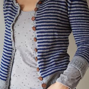 TEMU 패션 캐주얼 투톤 라운드넥 버튼 가디건