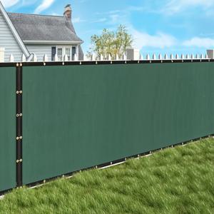 TEMU 1 다크 그린 프라이버시 차단 펜스 - 80% 햇빛 차단, 내구성 강한 HDPE 원단, 강화된 가장자리 및 쉬운 설치용 그로밋, 야외 파티오, 정원, 수영장 데크 & 발코니용 - 윈드실드 쉐이드 네팅