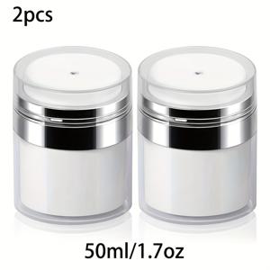 TEMU 탱크, 아크릴 로션 디스펜서, 진공 밀봉 화장품 용기 포함 여행용 세트. 크림 및 로션에 적합한 프레스 타입 분할 병이 특징이며, 진공 펌프가 있어 간편하게 분배할 수 있도록 설계되어 누출 방지 기능이 있습니다.