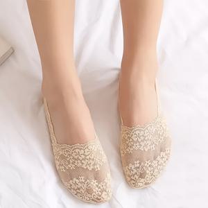 TEMU 레이스 엣지 여성용 보이지 않는 보트 양말 5켤레, 귀여운 양말, 부드럽고 피부에 자극 없는, 통기성 및 흡습성, 미끄럼 방지, 여름용, 다양한 신발과 매치 가능, 휴일 선물용