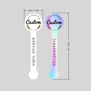 TEMU 맞춤형 베이킹 스티커 & 라벨, 이미지, 로고 또는 빵 사진으로 개인화, 내구성 있는 플라스틱, 강력한 접착력, 홀로그래픽 씰, 박스, 테이크아웃 포장, 소포 봉투용