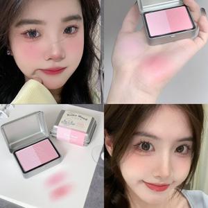 TEMU 투톤 블러셔 블러셔·쉐딩·아이섀도로 활용 가능 혈색 UP