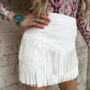 TEMU 빈티지 이중 레이어 태슬 스커트 | 단색, 올 시즌, 여성 레트로 스타일