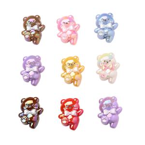 TEMU 아크릴 루즈 스페이서 비즈 10개입 21x26mm 동물 곰 모양 아크릴 비즈 매끄러운 관통구 비즈, 장식용 비즈 패션 주얼리 제작 DIY 수제 구슬 볼펜 목걸이 귀걸이 팔찌 액세서리 재료용 & 랜덤 색상