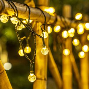 TEMU 태양광 수정구슬 및 구형 버블라이트 /50/100/200개가 달린 버블라이트 줄 1개, 야외 안뜰 조명, IP44 태양광 페어리라이트, 크리스마스 파티, 안뜰 파티 장식, 생일 파티, 결혼식 파티용