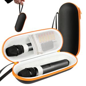 TEMU JBL 무선 듀얼 마이크 시스템을 위해 설계된 튼튼한 여행용 케이스입니다. 이 휴대용 충격 방지 보관 가방은 노래방 마이크, 리시버, 어댑터 및 AA 배터리에 적합하며, 최대 9