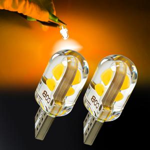 TEMU 2개입 고휘도 LED 차량 방향지시등 | T10 W5W A급 코발트 칩, 멀티컬러 옵션 (블루/레드/화이트/아이스 블루/옐로우/그린/핑크), 간편한 설치, 12V, P2Max 브랜드, 배터리 없음