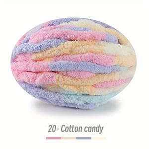 TEMU 1 대형 쉐닐 얀 250g | 수제 두꺼운 멀티컬러 얀, 담요, 카펫, 쿠션, 스카프, 모자, 고양이 침대, 애완 동물 둥지, 머리띠 뜨개질용 - 100% 폴리에스터