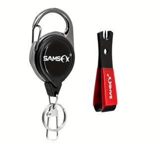 TEMU SAMSFX 플라이 낚시 니퍼, 티펫 커터, 리더 또는 라인 클리퍼 (후크 아이 클리너 및 편안한 그립 포함), 징어 리트랙터 콤보