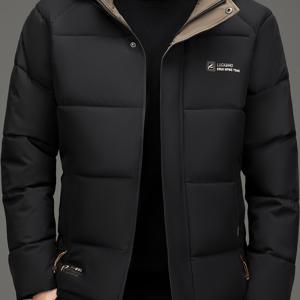 TEMU 탈착식 후드가 있는 겨울 재킷, 남성용 캐주얼하고 스타일리시한 코트, 따뜻함을 제공하는 짧은 디자인