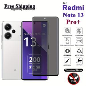 TEMU Redmi Note 13, Redmi Note 13 Pro, Redmi Note 13 Pro+에 적합한 3D 프라이버시 강화 유리 필름