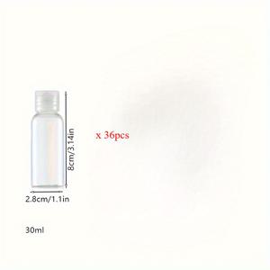 TEMU 24/36개 30Ml 50Ml 100Ml 투명 플라스틱 여행용 병, 손 세정제, 샴푸, 로션 용 재충전 및 재사용 가능한 용기 - 비즈니스 여행, 캠핑 및 고품질 사용에 이상적, 액체 보관용 휴대용 여행용 병