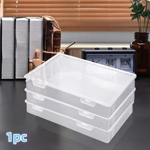 TEMU A4 사이즈 투명 보관함, 먼지 방지 뚜껑, 공간 절약형 데스크탑 정리함, 사무용품 및 학용품 정리, 중요한 가정용 문서 및 매뉴얼 보관 솔루션, 휴가 중 사용 가능한 제품 요구 사항을 충족하는 데스크탑 보관함