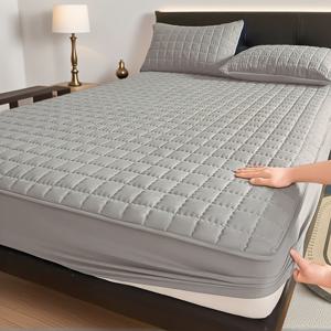 TEMU 1개 침대 시트, 미끄럼 방지 기능이 있는 부드럽고 포근한 매트리스 보호 커버, 통기성 좋고 세탁 가능한 침구, 모든 계절에 적합, 침실 및 게스트룸에 적합 (베개 커버 미포함)