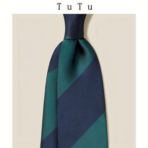 TEMU 세련된 멀티컬러 남성용 수제 넥타이. 8cm 폭의 영국 스타일로 비즈니스 캐주얼, 결혼식, 및 업무복에 완벽합니다.