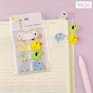 TEMU 80장/1세트 PET 스티커 메모, 북마크 인덱스 탭, 얇은 클립, 장식용 N-스티커, 사무용품, 반투명 플라스틱 스티커노트, 방수 인덱스 라벨, 노트, 백투스쿨 카테고리: 스티커메모