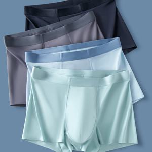 TEMU 여름 아이스 실키 섬유 남성 속옷, 멀티컬러 트렌디, 건강하고 스타일리시, 여름 필수 아이템!