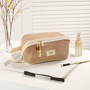 TEMU 메시 속이 빈 핸드백 화장품 가방, 클러치, 대용량 제품 세면도구 가방 수납 가방, 고급 제품 가방 여행용 수납 가방, 와인 패턴 수납 가방, 출장 및 여행 필수 세면도구 가방, 우븐 가방