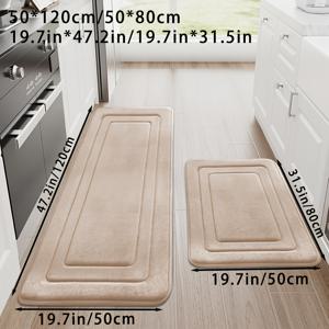 TEMU 2개입 메모리폼 매우 두꺼운 욕실 매트, 빠른 흡수 워셔블 욕실 매트, 미끄럼 방지 매우 두꺼운 욕실 매트, 세탁기 사용 가능한 러그, 부드럽고 편안함, 샤워실 러그, 주방 러그, 세탁실, 침실, 샤워, 실내 매트, 욕실 용품