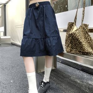 TEMU 키가 작은 여성을 위한 빈티지 하이웨이스트 패션 신상 A라인 스커트, 폭신폭신한 스커트, 캐주얼 신축성 허리 펜슬 스커트