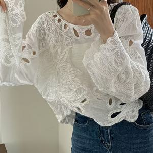 TEMU 코바늘 뜨개질 속이 빈 레이스 캐주얼 올매치 루즈한 게으른