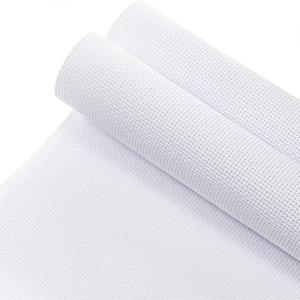 TEMU 아이다 십자수 자수 천, 14CT, 화이트, 19x29인치, DIY 공예용 사전 재단, 선명한 그리드 패턴