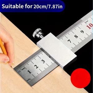 TEMU 스틸 정밀 눈금자 세트 - , 엔지니어 및 목공인을 위한 다기능 고정밀 마킹 도구