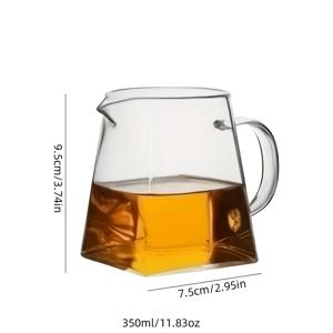TEMU 1개 11.83oz 정사각형 유리컵 - 고강도 보로실리케이트 유리, 내열 및 내한성, 식기세척기 사용 가능, 이탈리아 , 소스, 우유, 꿀, 스테이크 소스에 적합 - 바리스타 추천, 재사용 가능