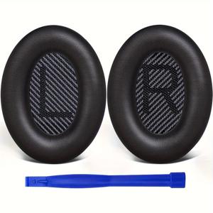 TEMU Bose Quietcomfort QC2 QC15 QC25 QC35 호환 이어패드 1쌍, Soundlink/Soundtrue Around-Ear II AE2 헤드폰 호환, 업그레이드된 고밀도 메모리폼, 부드럽고 피부 친화적, 간편한 설치, 분해 도구 포함