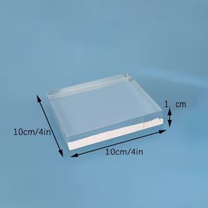 TEMU 세련된 아크릴 사각 스탠드 - 책상에 보석, 화장품 및 예술적인 장식을 선보이는 데 이상적입니다. 반투명한 디자인으로 반지, 귀걸이, 팔찌 및 목걸이를 선보이기에 탁월합니다.