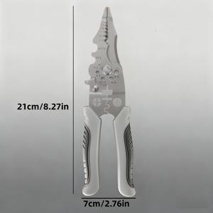 TEMU 모든 전기 작업에 적합한 절단, 압착, 스트리핑용 다기능 산업용 전선 스트리퍼. 할로윈, 추수감사절, 크리스마스에 필수품. 소형 스트리퍼, 산업용 강도, 절단 펜치, DIY 애호가용