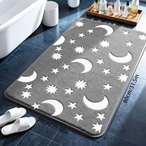 TEMU 야광 초소프트 메모리폼 욕실 매트, 미끄럼 방지, 빠른 건조, 세탁 가능, 흡수력 우수, 편안한 스탠딩 매트. 거실, 침실, 욕실, 주방 싱크대, 세탁실, 사무실용 러그