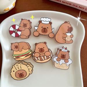 TEMU 7개 카피바라 만화 장식 선물 봉인 클립 메모 클립 PP 클립