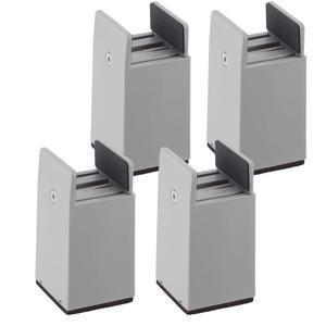 TEMU 가구 발받침 4개입 10cm 초강력 안정감 가구다리 높이조절 연장받침대｜폭조절 ≤50mm｜책상·테이블·소파·침대·선반·협탁 다리연장·높이업·바닥보호 패드·미끄럼방지