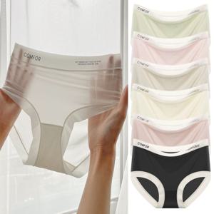 TEMU 여성팬티 7장 여름 쿨링 팬티 스킨 심리스 기능성 속옷 무봉제 쿨링 심플 Y10