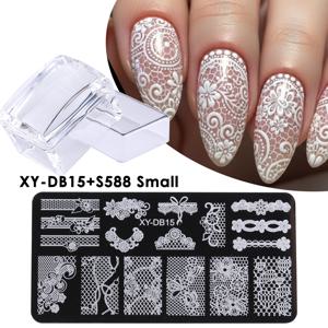 TEMU 우아한 레이스 꽃 네일 아트 템플릿, 부드러운 스탬퍼, 리본 꽃 덩굴 디자인 템플릿, 스탬핑 플레이트 및 네일 장식 도구 포함, 초보자에게 적합