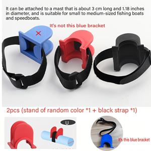 TEMU 2개/세트: 브라켓*1 + 스트랩*1 후크 앤 루프 패스너형 A/U 자형 낚싯대 홀더, A/U 자형 브라켓, 휴대용 및 견고한 낚싯대 홀더, 보트 낚시 및 갯가낚시에 적합, 야외 낚시 장비용 낚싯대 홀더 및 미끼 랙