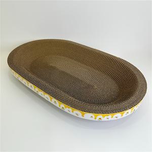 TEMU 고밀도 골판지 제작의 초대형 와이드 고양이 스크래쳐 1개, 내마모성 및 긁힘 방지, 털 빠짐 없음, 발톱 갈기, 휴식, 놀기, 수면을 통합하여 고양이의 본능을 해소, 가정용 및 가구 보호를 위한 실용적이고 번거로움 없는 제품